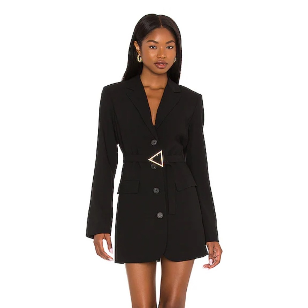 Revolve‎ Amanda Uprichard Merrit Blazer Dress Black